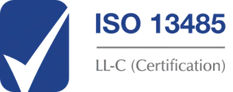 ISO 13485 certified by LL-C — medical device quality management standard